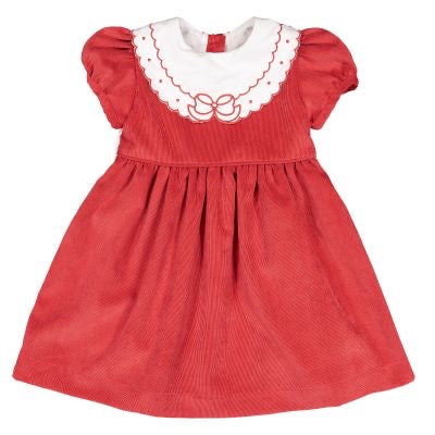 Christmas Eve Red Cotton Cord Dress