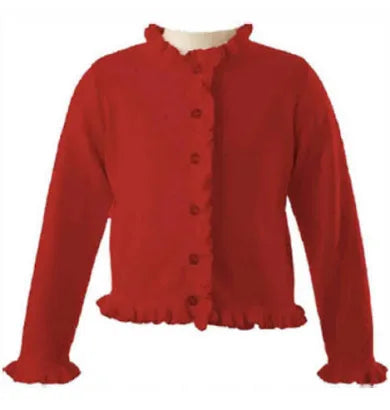 Red Frilly Cardigan