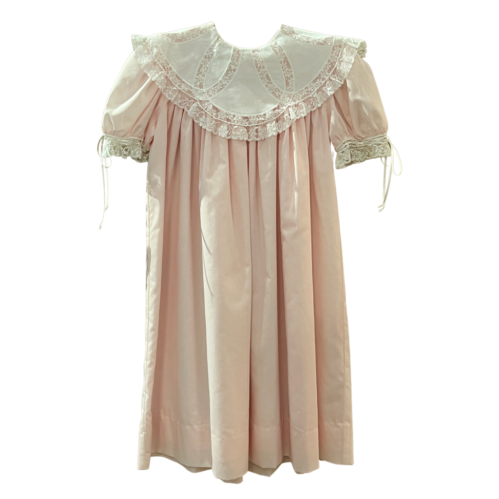 Light Pink Heirloom Dress with White Lace