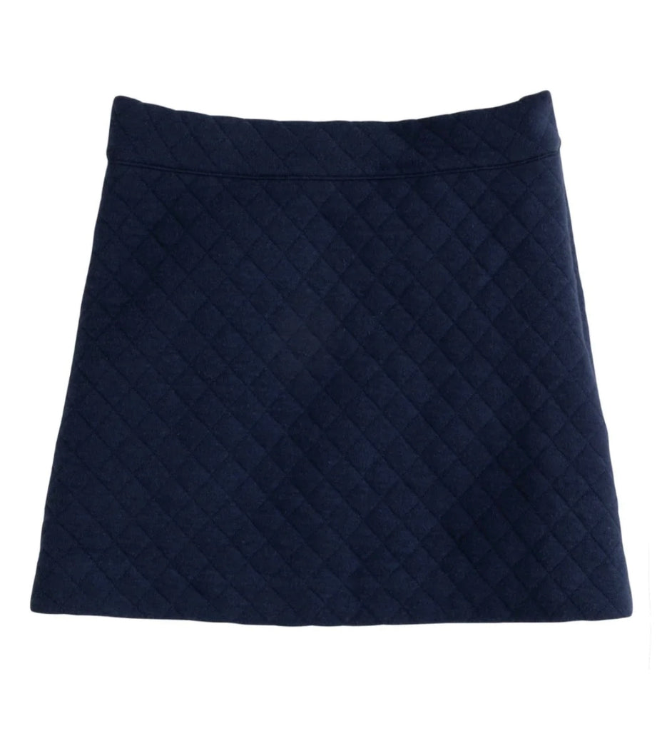 Navy Quilted Mini Skirt