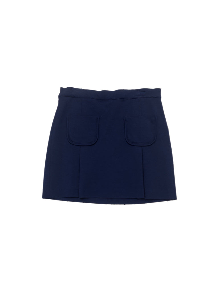 Clara’s Navy Pleated Skirt