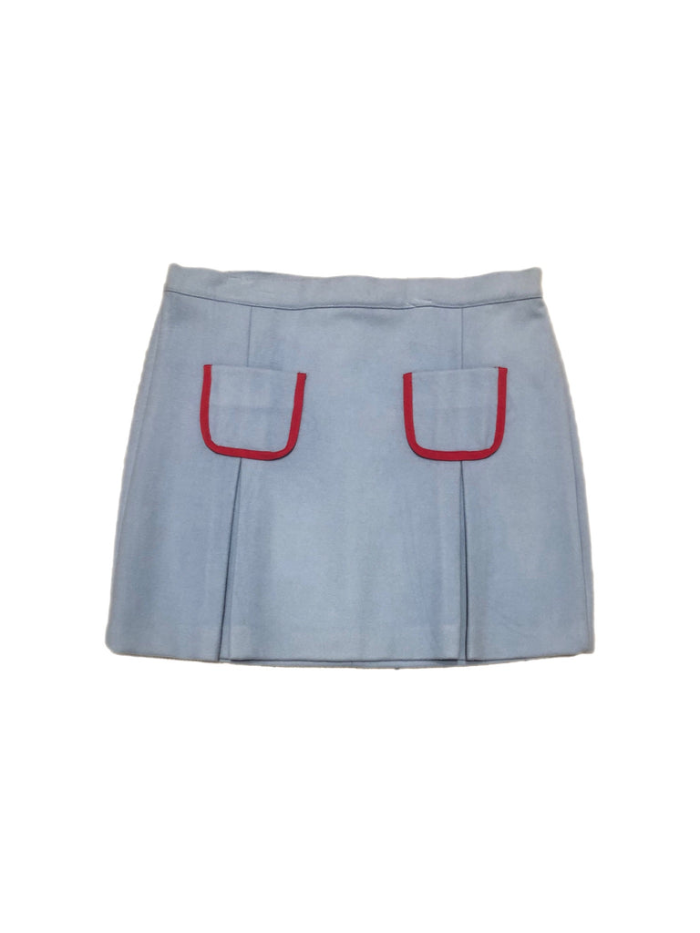 Cerulean Pleated Skirt