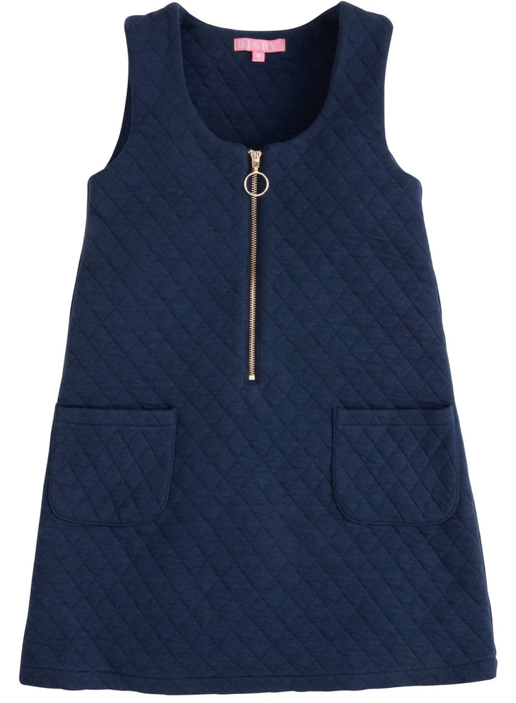 Quilted Navy Jumper